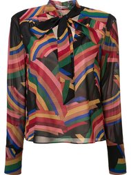 geometric print sheer blouse Alice+Olivia