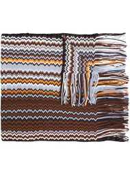 трикотажный шарф с узором зигзаг Missoni