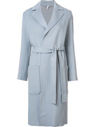 patch pockets belted coat Helmut Lang