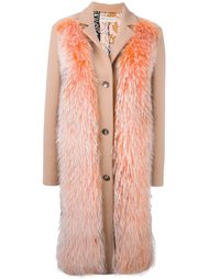 пальто с отделкой из меха енота Emilio Pucci