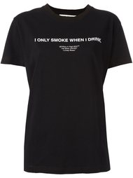 футболка 'I Only Smoke When I Drink'  Off-White