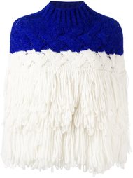 джемпер вязки косичкой с бахромой Delpozo