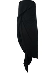 асимметричное платье без бретелек Rick Owens
