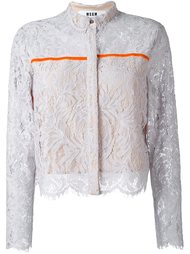 кружевная укороченная куртка MSGM