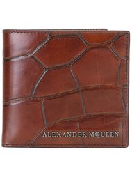 кошелек с эффектом крокодиловой кожи Alexander McQueen