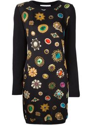 платье с принтом драгоценностей Moschino