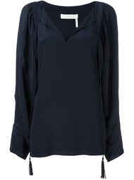 блузка с разрезом у горловины Chloé