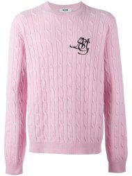джемпер вязки 'косичка' MSGM