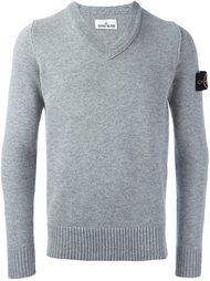 свитер c V-образным вырезом   Stone Island