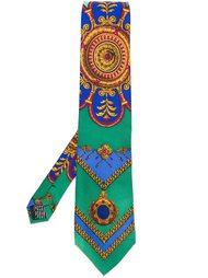 baroque print tie Versace Vintage