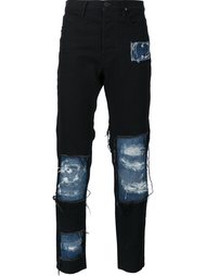 джинсы скинни с лоскутным дизайном и рваными деталями Vivienne Westwood Anglomania