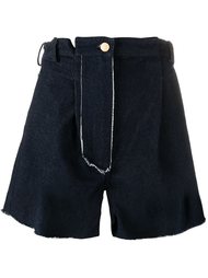 raw edge high waisted shorts Natasha Zinko