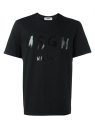 футболка с принтом логотипа MSGM