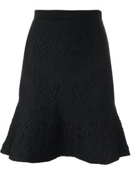 фактурная юбка с цветочным узором Alexander McQueen
