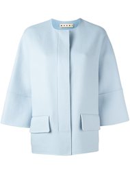 короткое пальто без воротника Marni