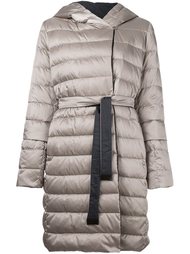 стеганое пальто с капюшоном и поясом 'S Max Mara