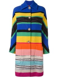 однобортное пальто в полоску Missoni