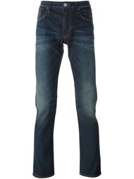 джинсы кроя слим с потертостями Armani Jeans