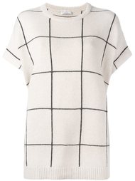трикотажный топ в клетку Brunello Cucinelli