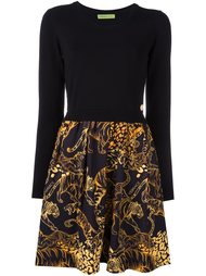 платье с контрастной юбкой  Versace Jeans