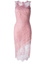 приталенное платье с кружевным слоем Ermanno Scervino