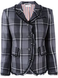 блейзер в клетку с бахромой Thom Browne