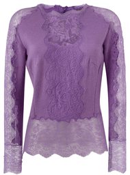 свитер с кружевными вставками Ermanno Scervino