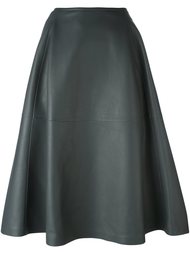 кожаная юбка Jil Sander