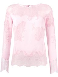 вязаный топ с кружевными вставками  Ermanno Scervino
