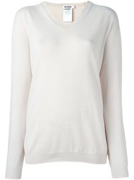 джемпер с V-образным вырезом Jil Sander
