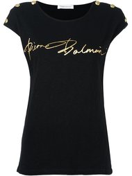 футболка с принтом логотипа Pierre Balmain