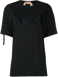 футболка с логотипом и стразами Nº21