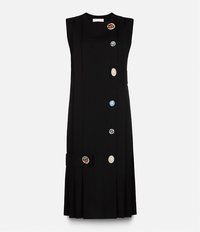 плиссированное платье с декоративными поясами Christopher Kane