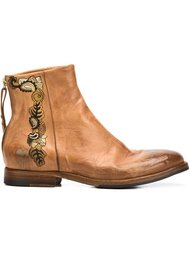 ботинки по щиколотку с вышивкой Sartori Gold