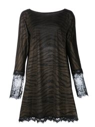 semi sheer animal print T-shirt dress Loyd/Ford