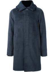 пальто с застежкой на пуговицы с капюшоном Emporio Armani