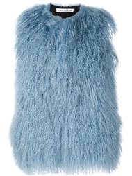 shearling sleeveless jacket Oscar de la Renta