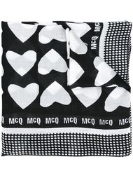 шарф с принтом сердец McQ Alexander McQueen