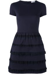 многослойное платье в полоску Red Valentino
