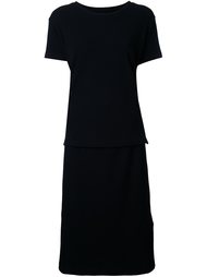 двуслойное вязаное платье Mm6 Maison Margiela