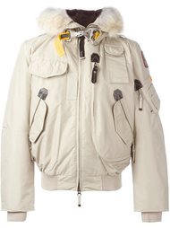 стеганый пуховик с оторочкой мехом койота Parajumpers