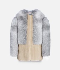 лоскутное пальто без воротника Christopher Kane