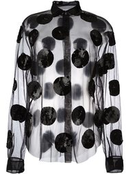 прозрачная блузка с пайетками MSGM
