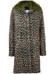 пальто с отделкой из искуственного меха  Maison Margiela