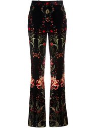 расклешенные брюки с цветочным принтом Roberto Cavalli