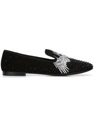декорированные слиперы с черепом Giuseppe Zanotti Design