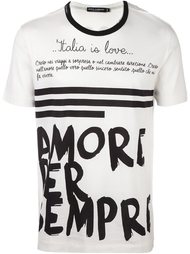футболка с принтом Italia is love Dolce &amp; Gabbana