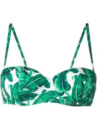 banana leaf print balconette bikini top Dolce &amp; Gabbana
