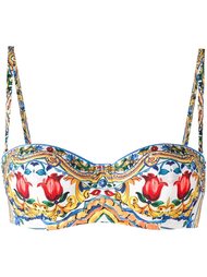 Majolica print balconette bikini top Dolce & Gabbana