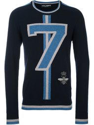 свитер с принтом "7" Dolce &amp; Gabbana